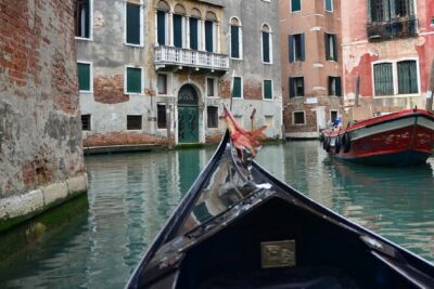 Gondola Ride and St Mark's Basilica - The gondola at 3:00pm: calm water after Venice’s crowds