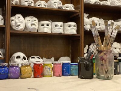 Venice: Paint your own Venetian Mask Workshop - Choosing from 50+ papier-mâché Venetian masks